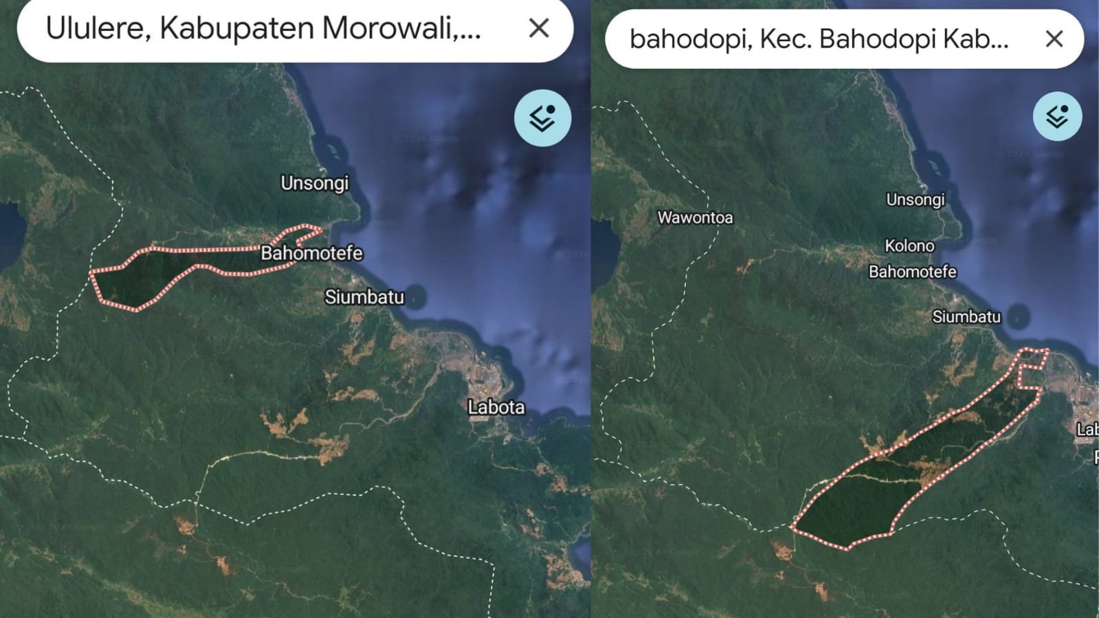 Peta geografis antara ululere dan Badohopi (doc.foto)