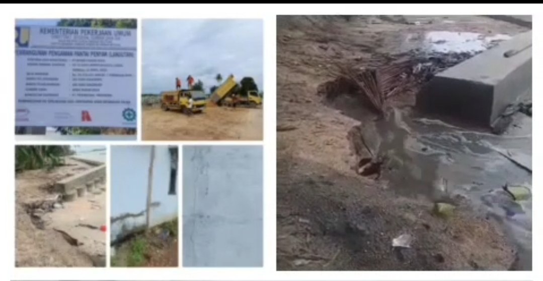 Proyek penataan kawasan Pantai Penyak diduga dikerjakan oleh PT Ciasem